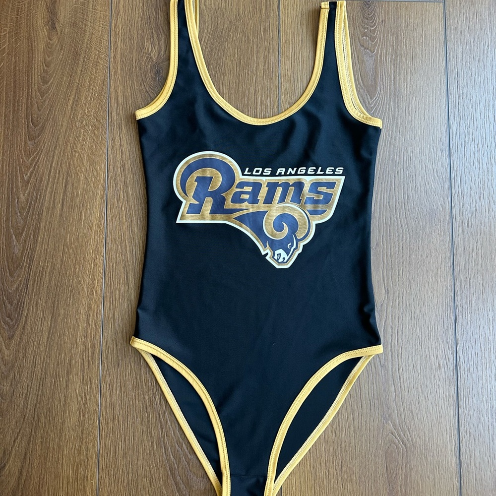Rams NFL Black and Gold Team Apparel Swimsuit or Bodysuit
